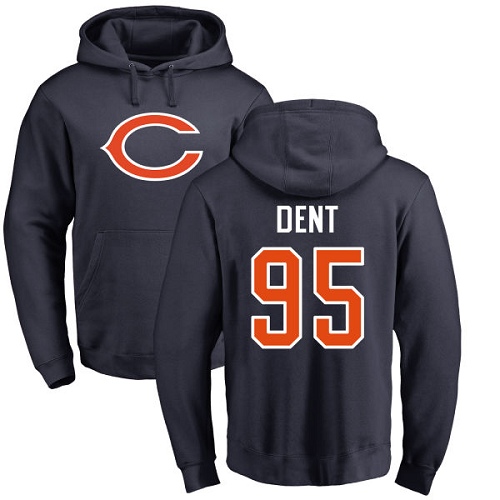 Chicago Bears Men Navy Blue Richard Dent Name and Number Logo NFL Football 95 Pullover Hoodie Sweatshirts